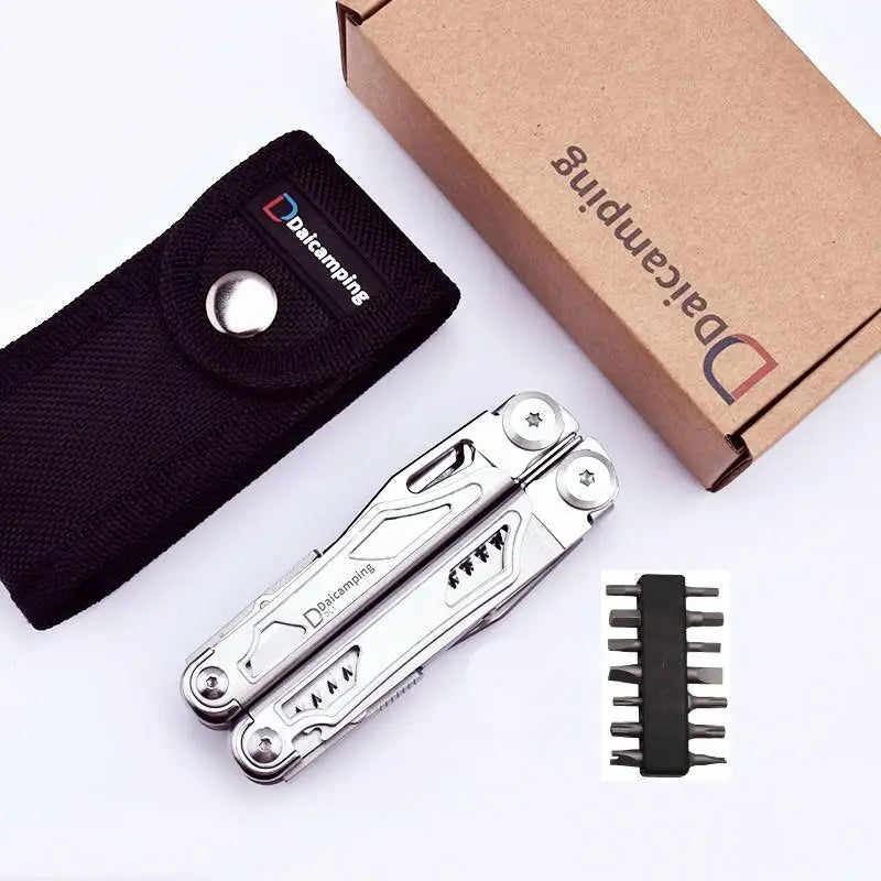 Daicamping DL1 Extra Cutter Scissors Saw Clamp Multi Tools /Clip Pliers Multifunctional Foldable EDC Folding Knife Multitools