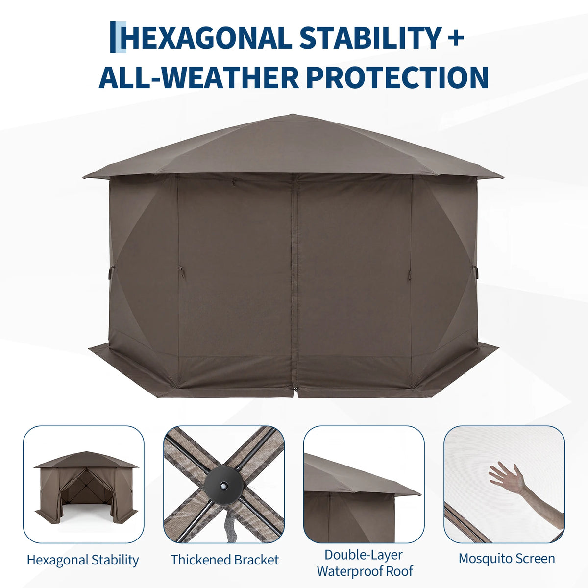 Outdoor Screen Tent Canopy With Mosquito Mesh