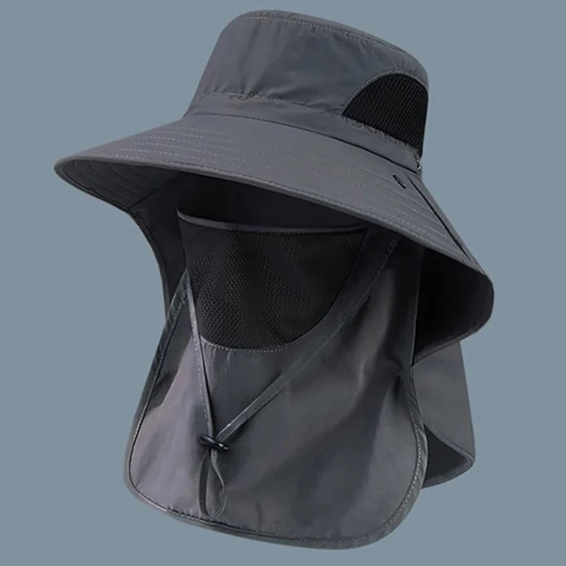 Summer UV Protection Outdoor Fishing Hat With Neck Flap