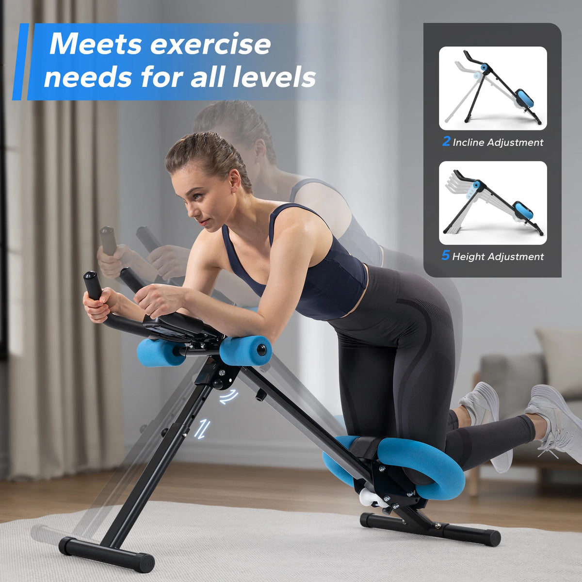 MERACH Ab Machine Adjustable Trainer Core Exercise System
