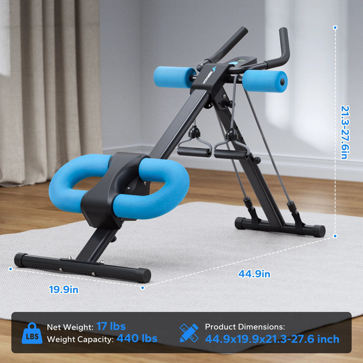 MERACH Ab Machine Adjustable Trainer Core Exercise System