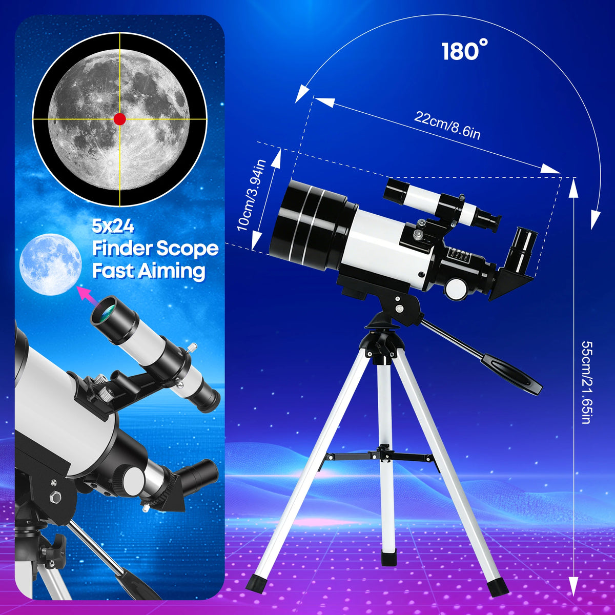 Beginner Monocular Telescope For Camping And Education