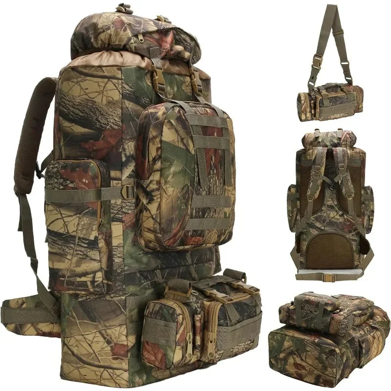 100L Camping Hiking Backpack,Tactical rucksack backpack,Waterproo Sports Entertainment