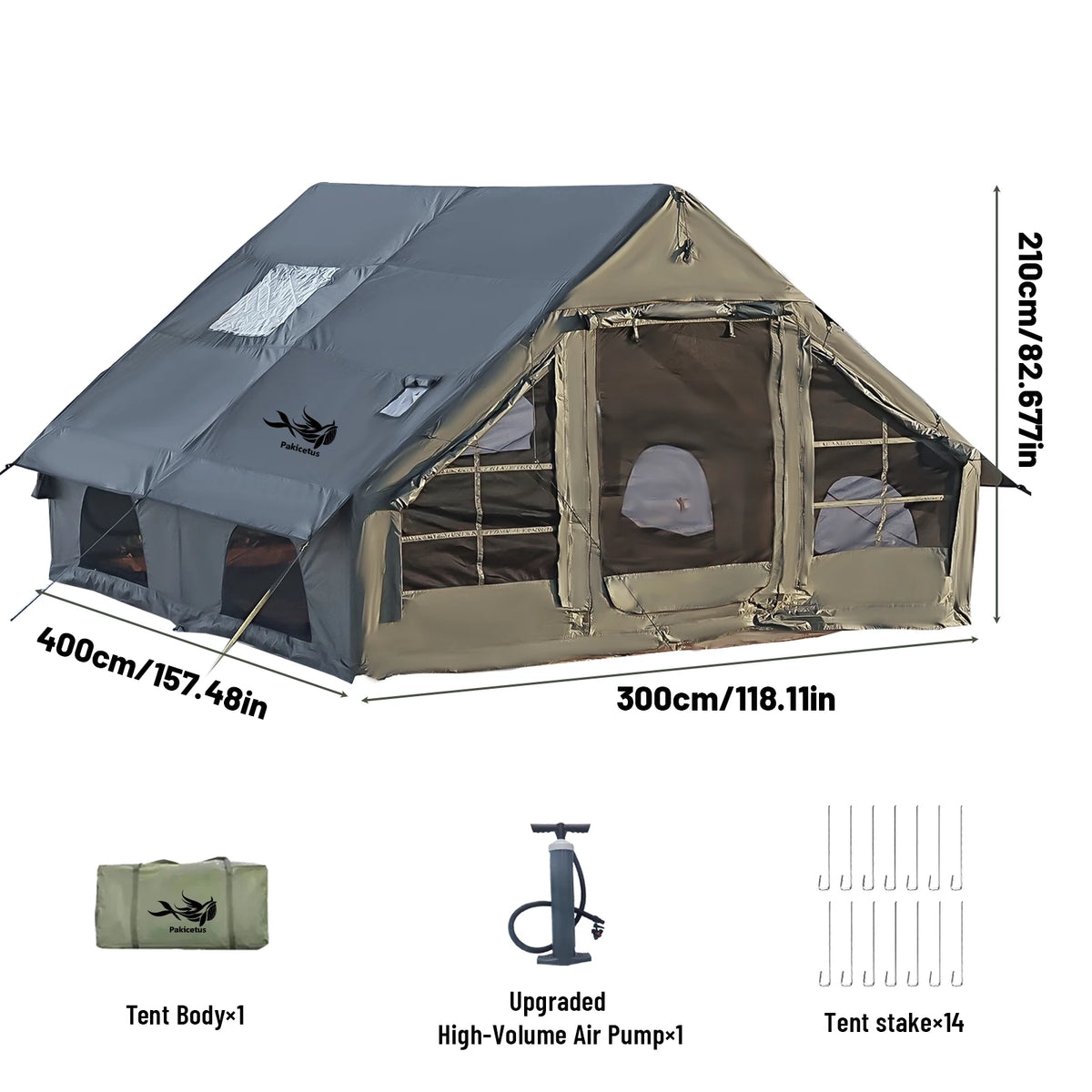 Luxury Inflatable Camping Tent With Skylight