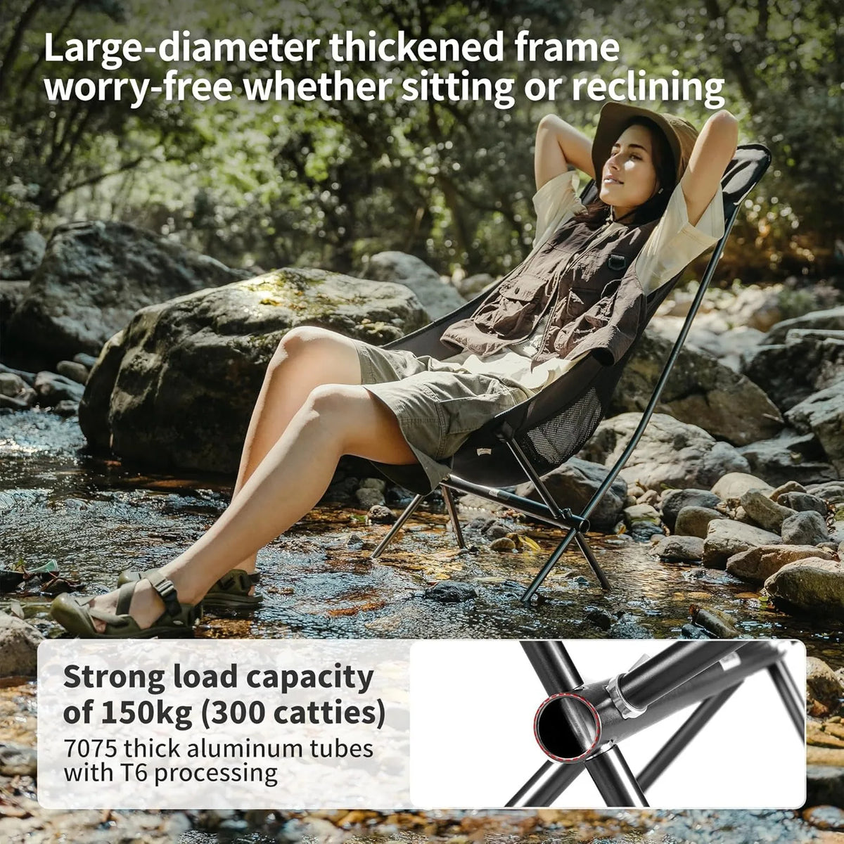 Naturehike Ultralight Folding Chair L04 150kg Capacity