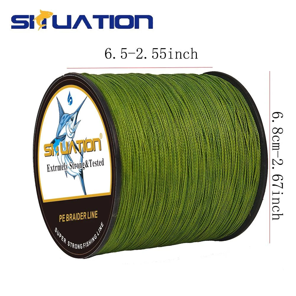 SIIUATION Ultra Strong Braided Fishing Line 300m 4 Strand