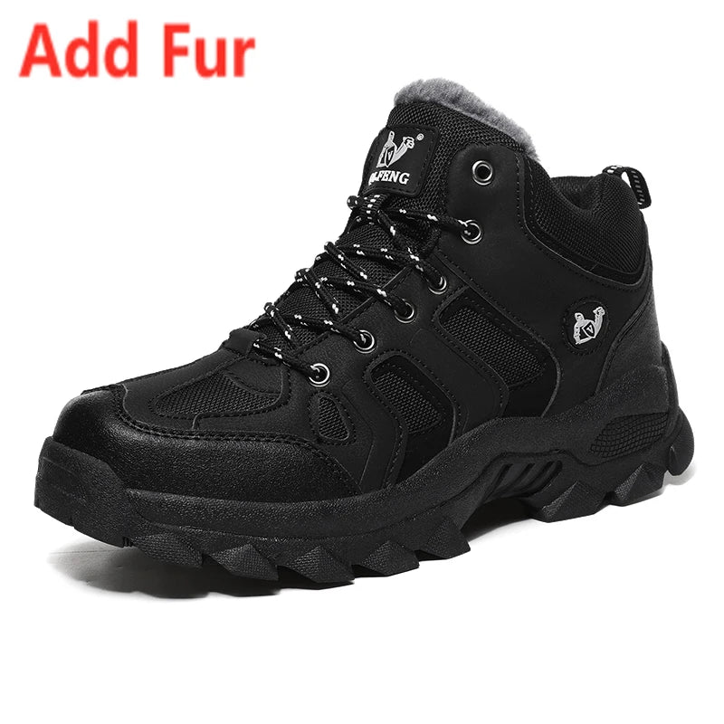 48 Large Hiking Boots Warm Winter Boots Man High Top Outdoor Leisure Hiking Shoes Outdoor Ankle Boots Autumn Soft Men's Sneakers