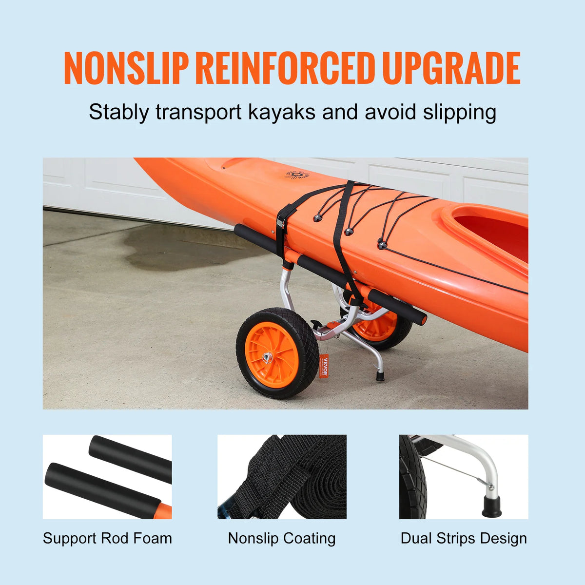 SucceBuy Heavy Duty Aluminum Kayak Cart And Trailer