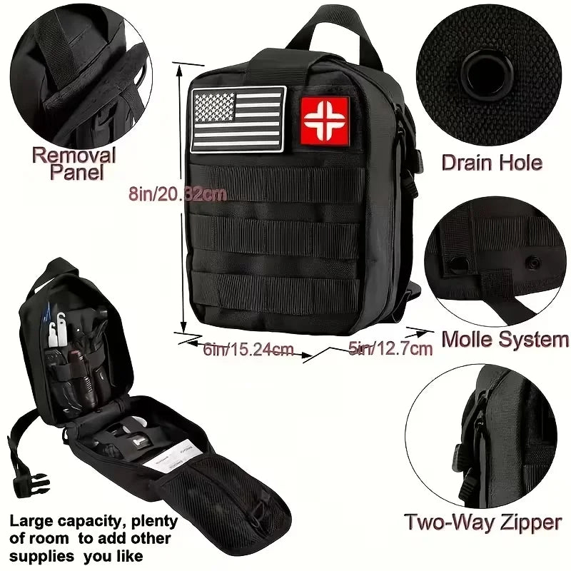 166-Piece Survival Kit with Tools And First Aid Professional Emergency Equipment Set for Emergencies Hiking Hunting Disasters Camping And Adventure Activities