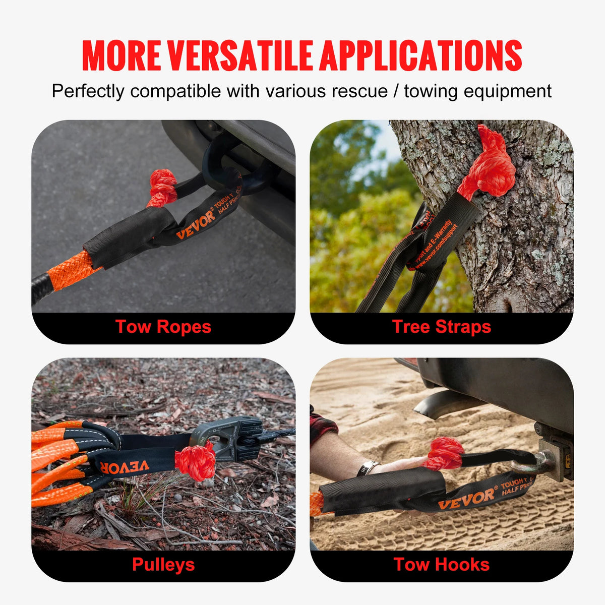 Synthetic Soft Shackle Rope For Off Road Recovery