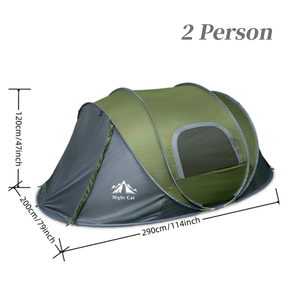 Night Cat Instant Waterproof Camping Tent