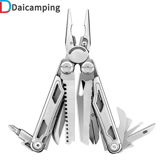 Daicamping DL1 Extra Cutter Scissors Saw Clamp Multi Tools /Clip Pliers Multifunctional Foldable EDC Folding Knife Multitools