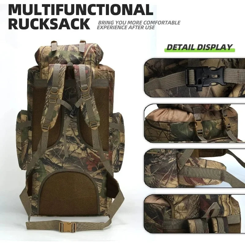 100L Camping Hiking Backpack,Tactical rucksack backpack,Waterproo Sports Entertainment