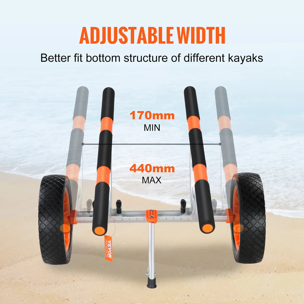 SucceBuy Heavy Duty Aluminum Kayak Cart And Trailer