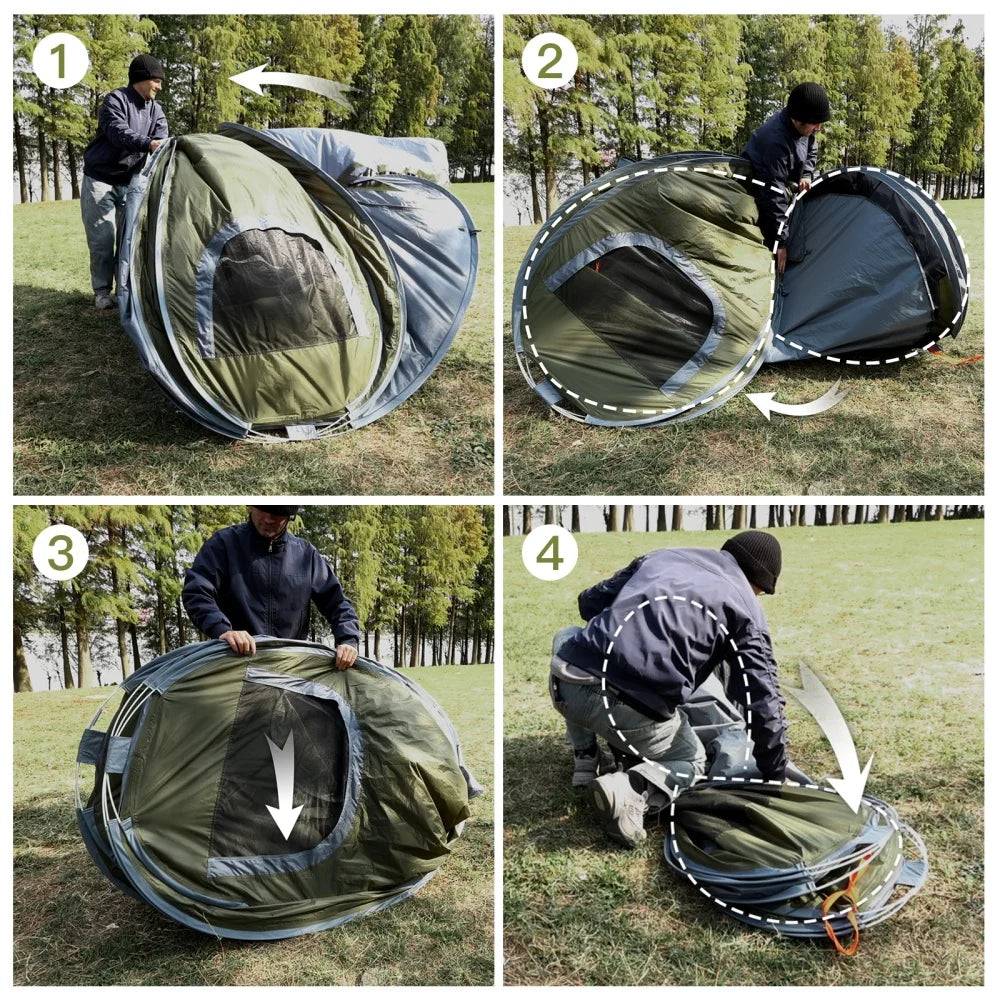 Night Cat Instant Waterproof Camping Tent