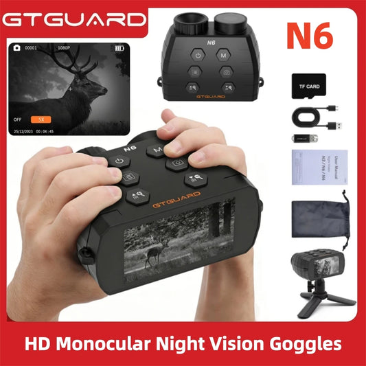 1080P HD Infrared Night Vision Binoculars Telescope 5X Digital Zoom Night Vision Divice Photo,Video,Playback for Camping,Hunting,Bird Watching