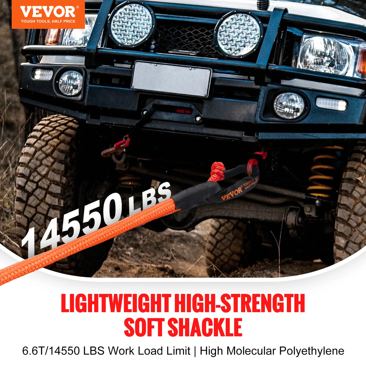 Synthetic Soft Shackle Rope For Off Road Recovery