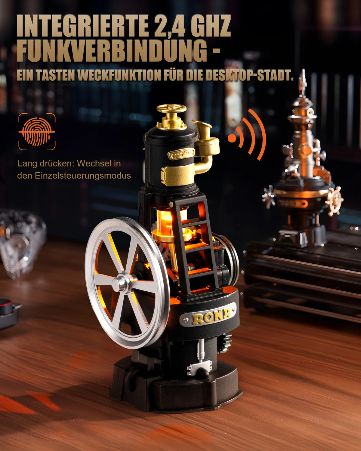 ROKR Steam Engine Model Kit CGM03 3D Puzzle
