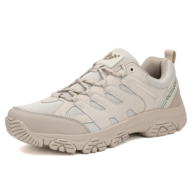 Large Size 38-47 Men Outdoor Hiking Shoes Mountaineering Sports Shoes Lace-up Hiking Outdoor Non-slip Thick-soled Mountain Shoes
