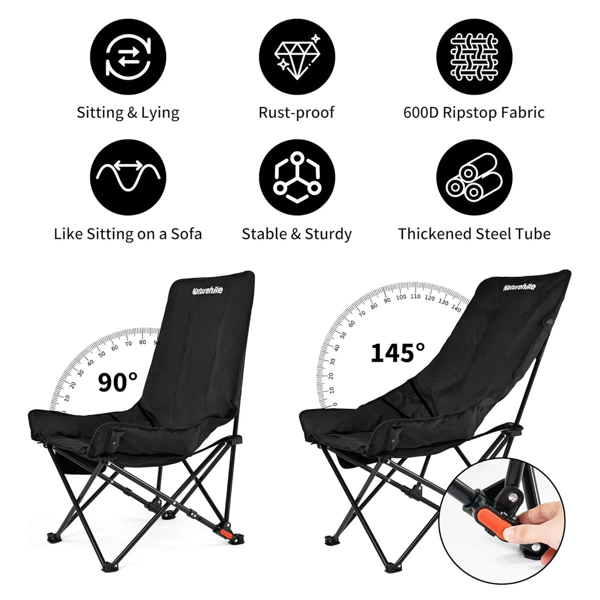 Naturehike Sea Star Folding Recliner Camping Chair