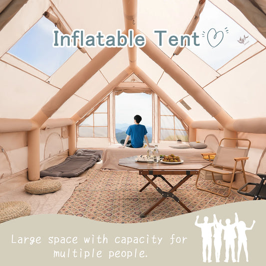 Luxury Inflatable Camping Tent With Skylight