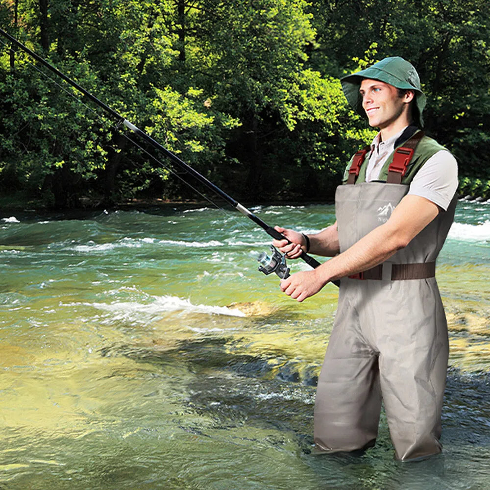 Night Cat Fly Fishing Chest Waders with Boots for Men Women, US Sizes 7.5-13 2-Ply Nylon/Pvc Waterproof Waders With Adjustable Belt