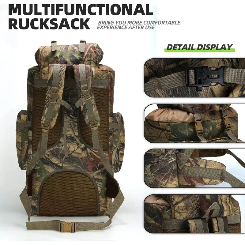100L Camping Hiking Backpack,Tactical rucksack backpack,Waterproo Sports Entertainment