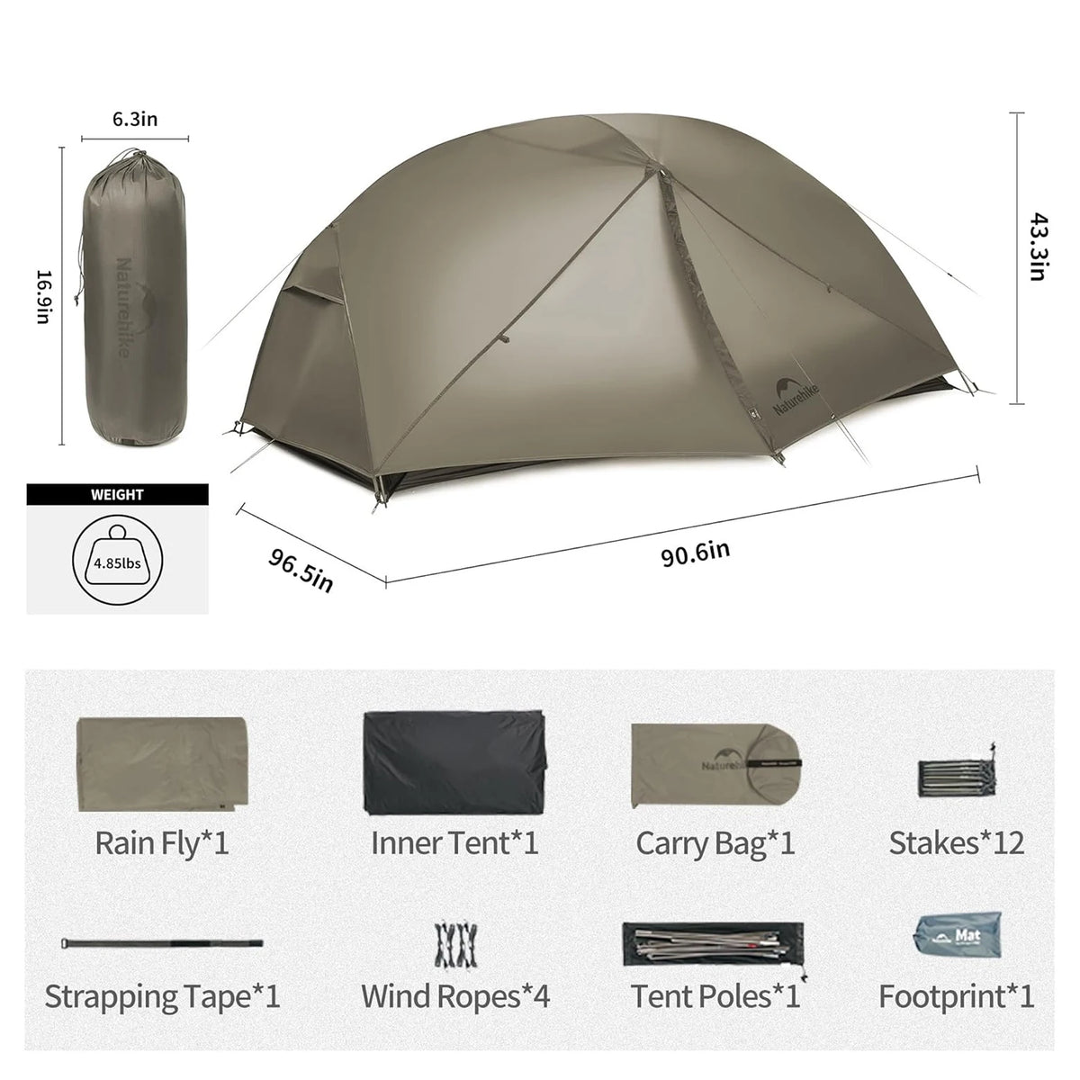 Naturehike Mongar PRO Ultralight Camping Tent