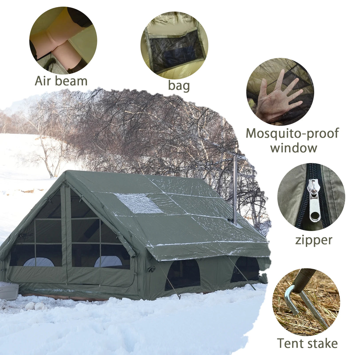 Luxury Inflatable Camping Tent With Skylight