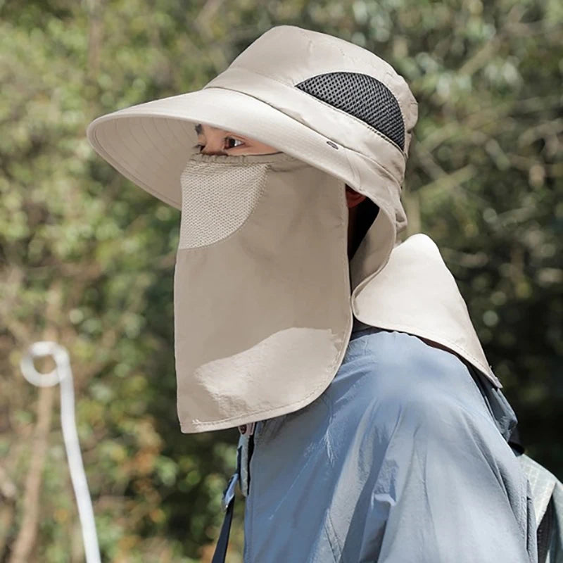 Summer UV Protection Outdoor Fishing Hat With Neck Flap