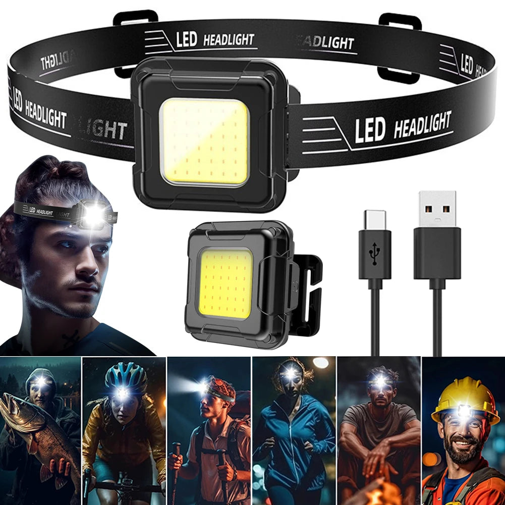 LED Headlamp USB Charging Multifunctional Head Torch