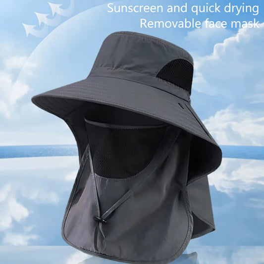 Summer UV Protection Outdoor Fishing Hat With Neck Flap