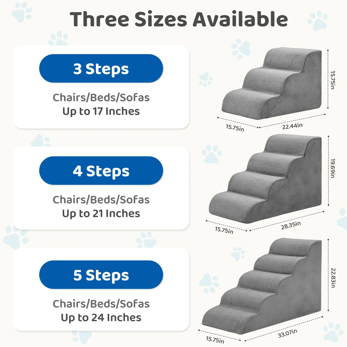 Curved High Density Foam Dog Stairs Non Slip Indoor Ramp
