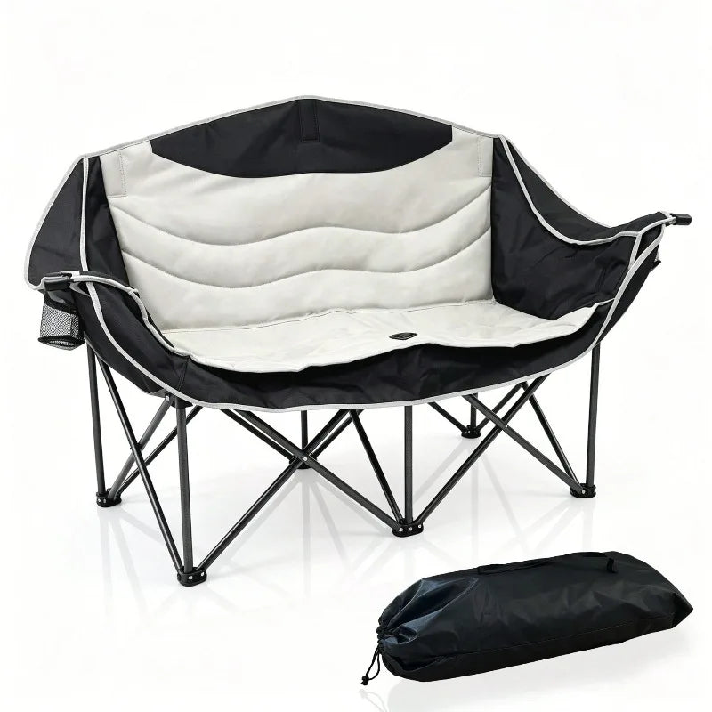 Portable Folding Double Camping Recliner Chair
