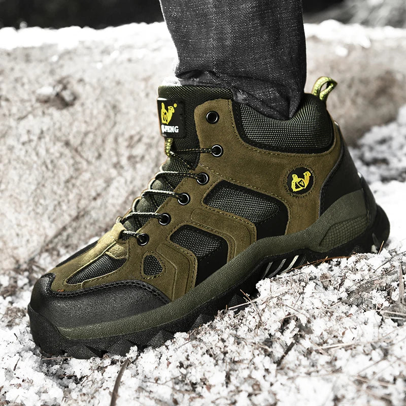48 Large Hiking Boots Warm Winter Boots Man High Top Outdoor Leisure Hiking Shoes Outdoor Ankle Boots Autumn Soft Men's Sneakers