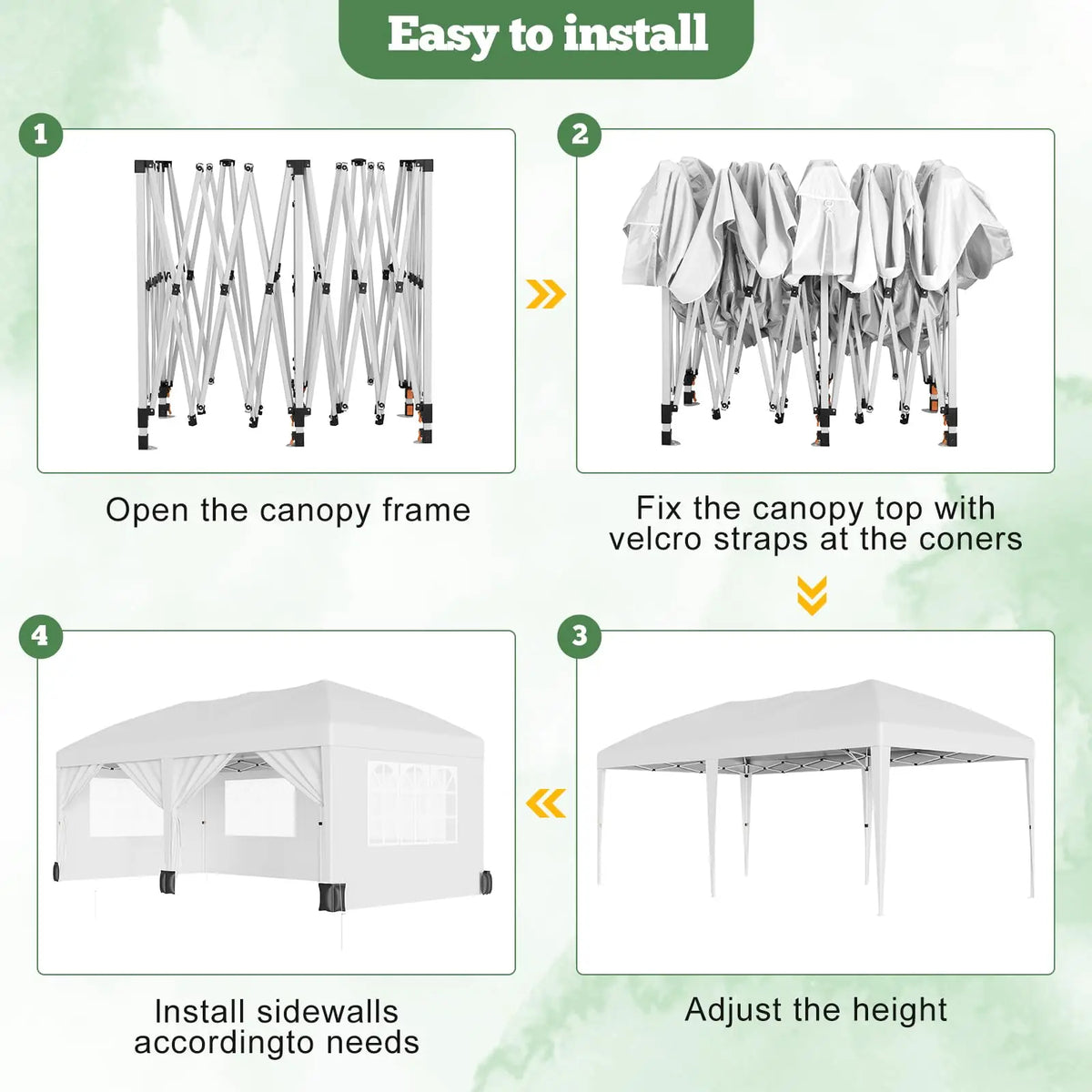 HiMISS Heavy Duty Pop Up Canopy Tent With Sidewalls