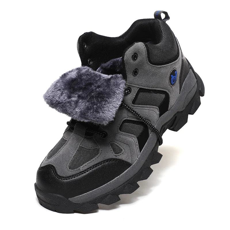 48 Large Hiking Boots Warm Winter Boots Man High Top Outdoor Leisure Hiking Shoes Outdoor Ankle Boots Autumn Soft Men's Sneakers