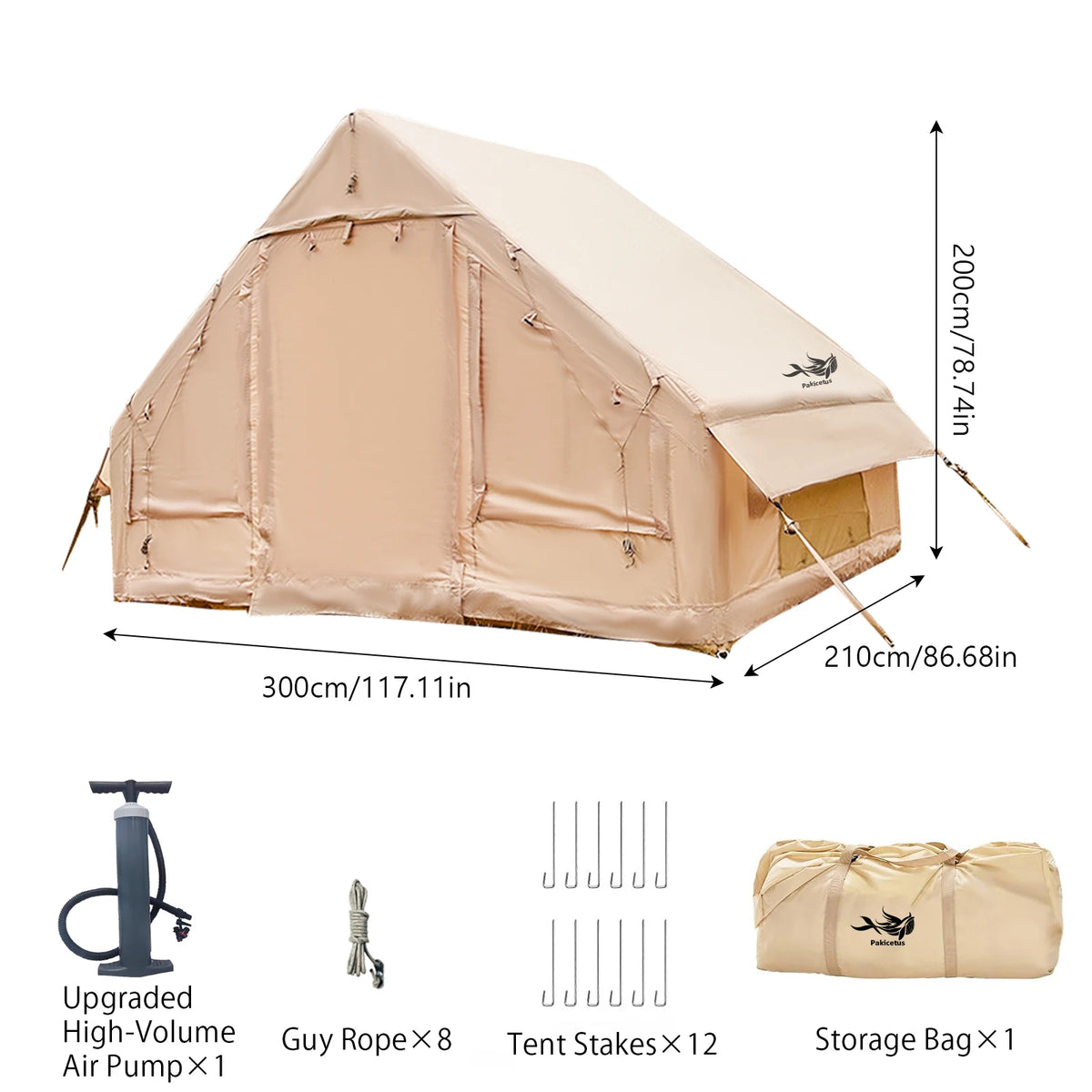 Luxury Inflatable Camping Tent With Skylight