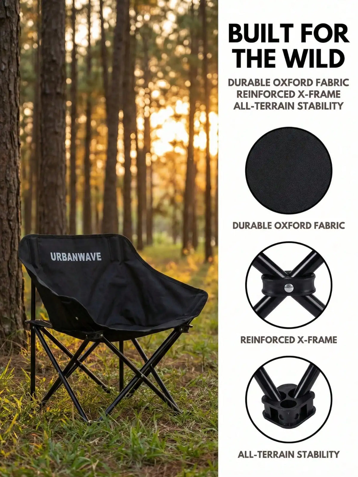 Portable Folding Camping Chair For Outdoor Leisure