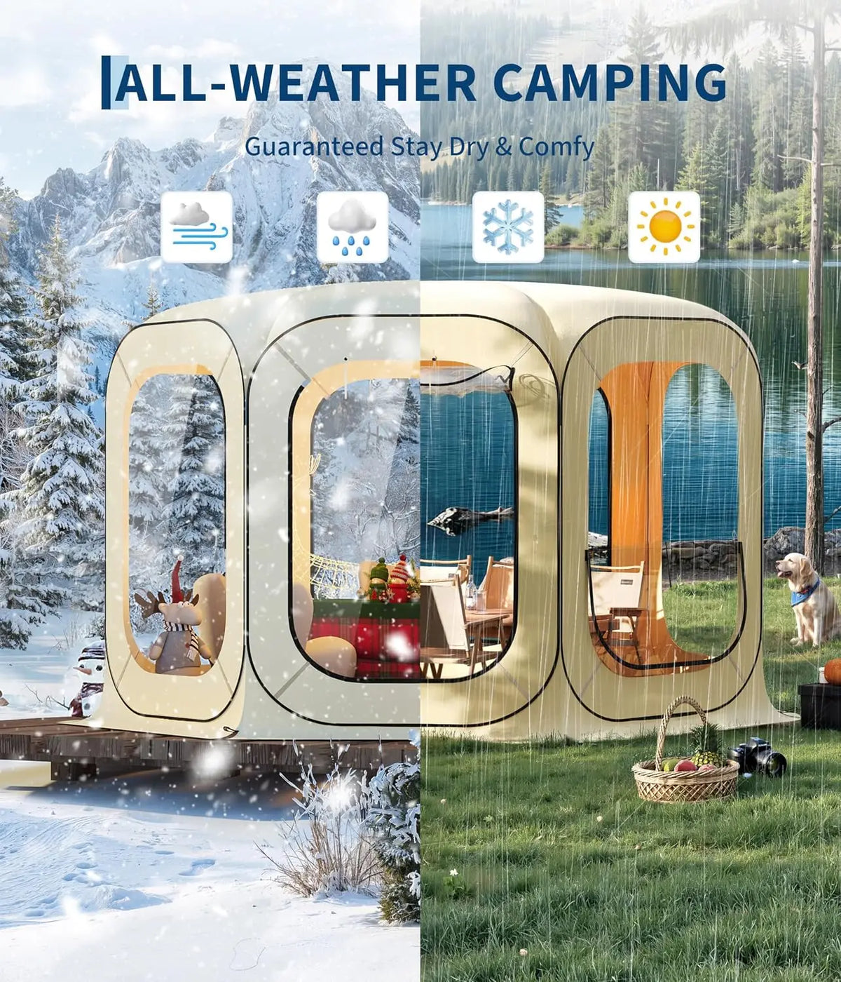 Tacleekii Pop Up Screen Tent Camping Shelter