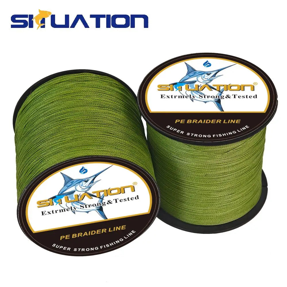 SIIUATION Ultra Strong Braided Fishing Line 300m 4 Strand