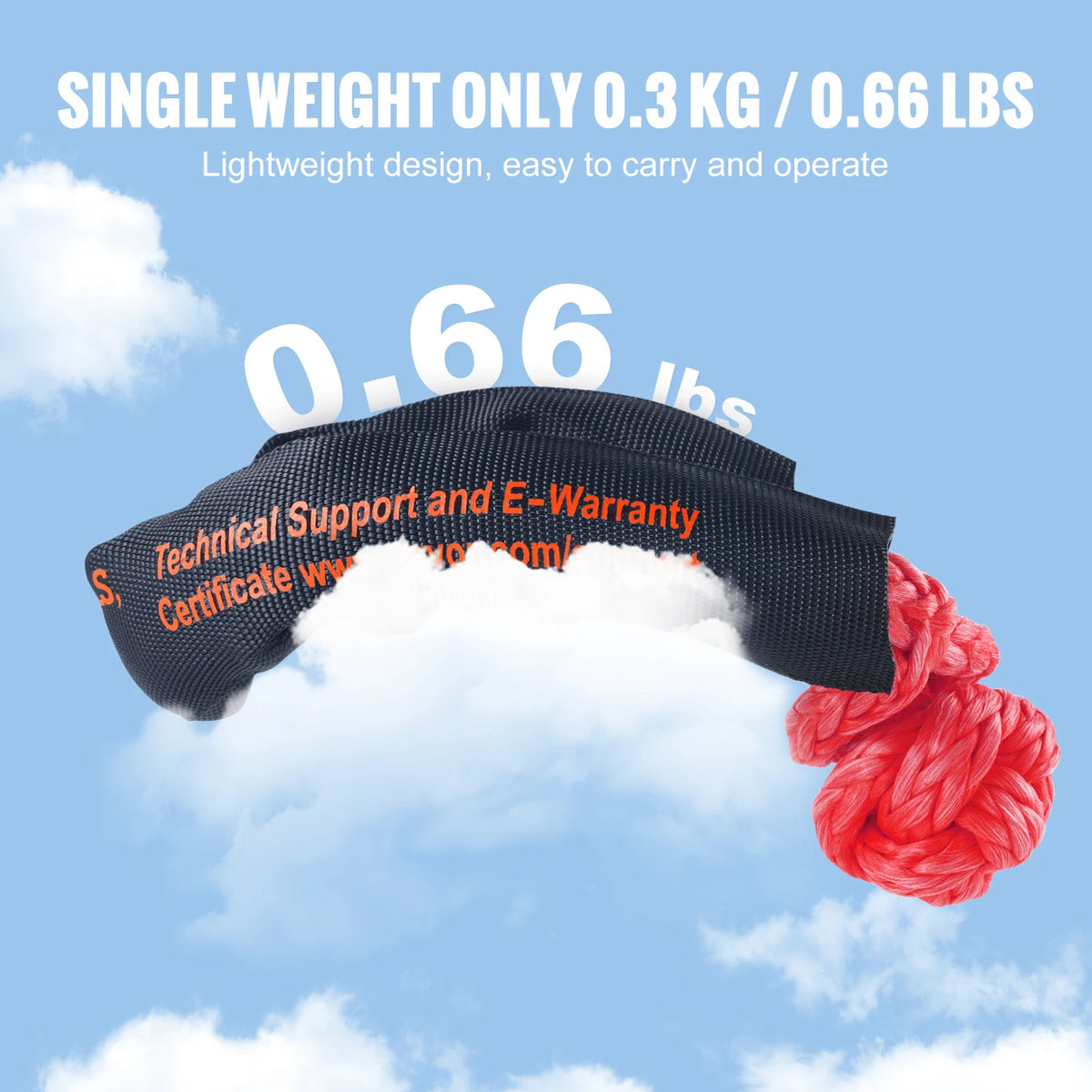 Synthetic Soft Shackle Rope For Off Road Recovery