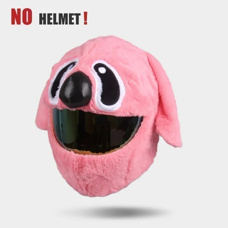 UCHOOSE Cartoon Plush Motorcycle Helmet Cover