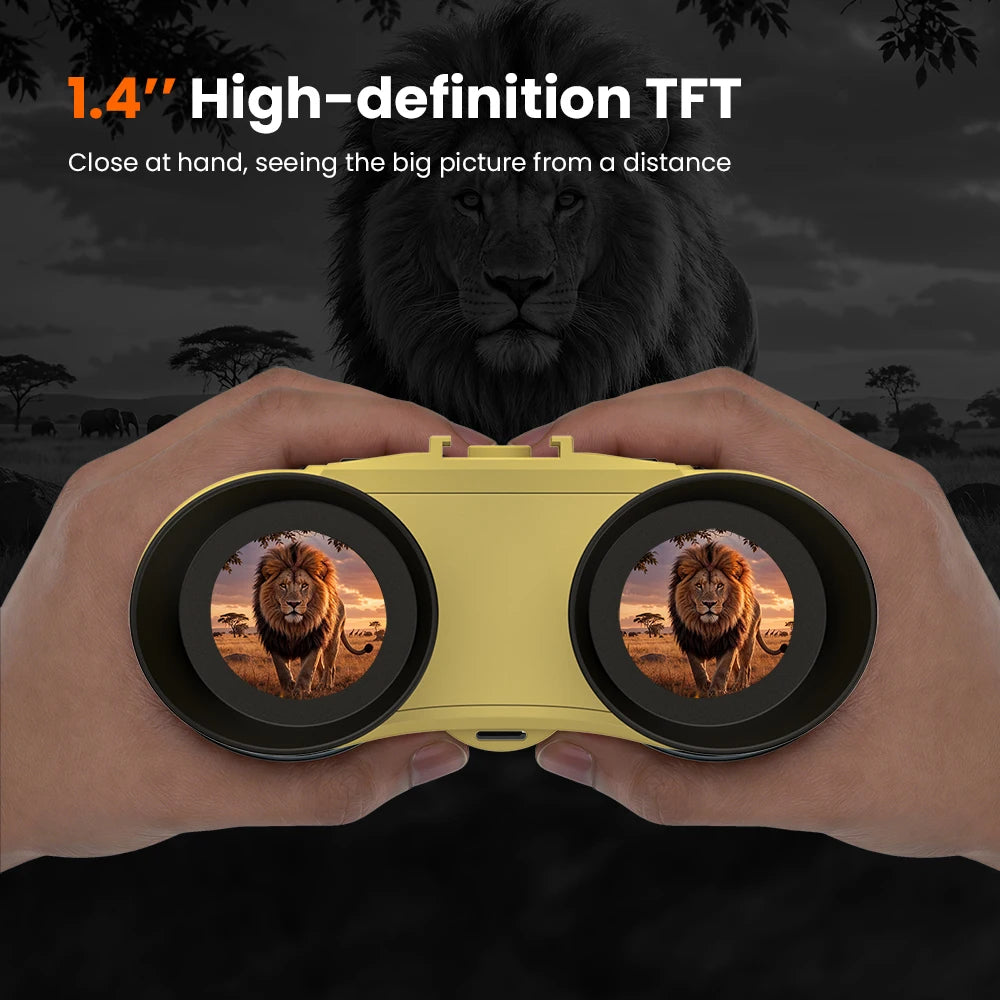 4K Night Vision Binoculars 8X Digital Zoom Night Vision Goggles Telescope Infrared NVG Tactical Light for Outdoor 300M Full Darkness Take Photos,Record Videos With 2000mAh Battery