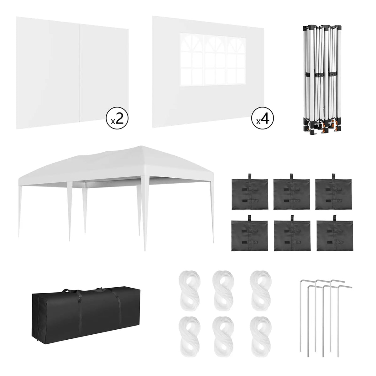 HiMISS Heavy Duty Pop Up Canopy Tent With Sidewalls