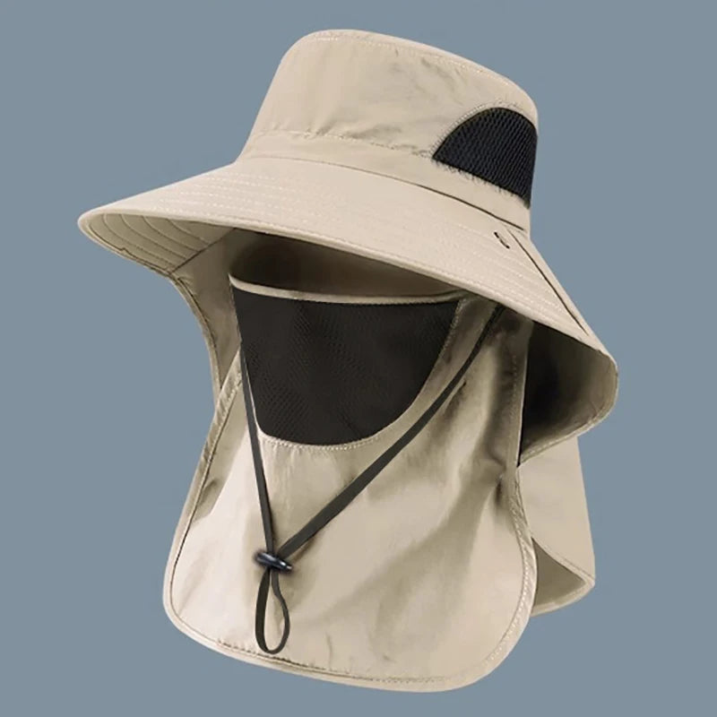 Summer UV Protection Outdoor Fishing Hat With Neck Flap