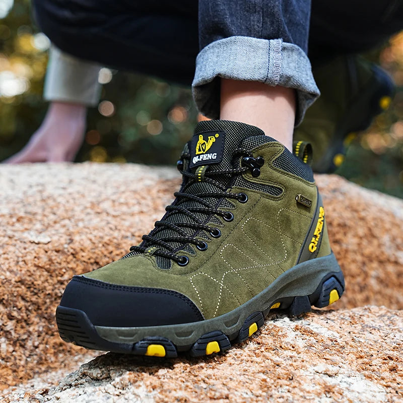 Large 48 Autumn High-Top Men Hiking Boot Winter Outdoor Shoes Lace-Up Non-slip Sports Casual Trekking Boots Man Suede Warm Shoes