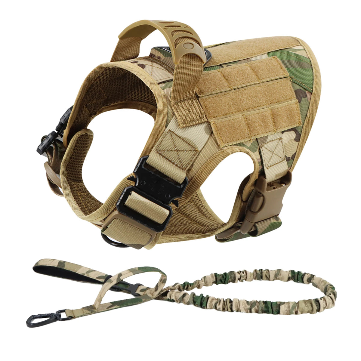 Tactical Dog Harness Leash Set For Large Dogs