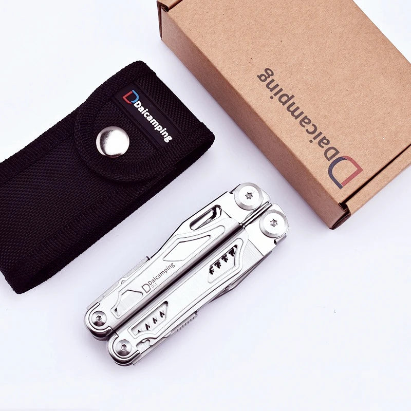 Daicamping DL1 Extra Cutter Scissors Saw Clamp Multi Tools /Clip Pliers Multifunctional Foldable EDC Folding Knife Multitools
