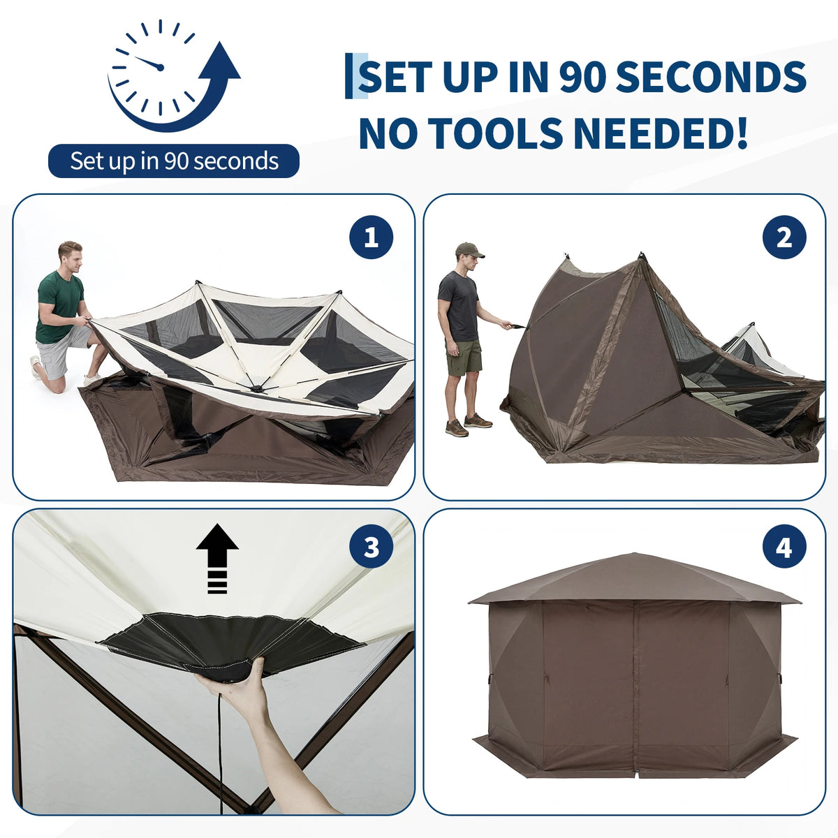 Outdoor Screen Tent Canopy With Mosquito Mesh